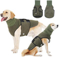 Dog Anxiety Vest,Pet Calming Hoodie Breathable Dog Anti-Anxiety Jacket for Thunder Fireworks and Separation,Green XS