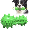 Dog Toy, Toothbrush Dogs Chew Squeaky Toys, Durable Bones for Aggressive Chewers, Dental Oral Care for Small, Medium and Large Dogs - Green