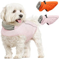 Dog Coat with Harness Built in -Pink,Small- Fleece Lined Dog Snow Jacket Snowsuit，Adjustable Reflective Winter Warm Cold Weather Coat