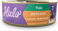 Halo Wet Cat Food Whole Chicken Recipe, Grain Free Wet Cat Pate, Canned Cat Food for Extra Hydration, 5.5 Oz Can (Pack of 12)