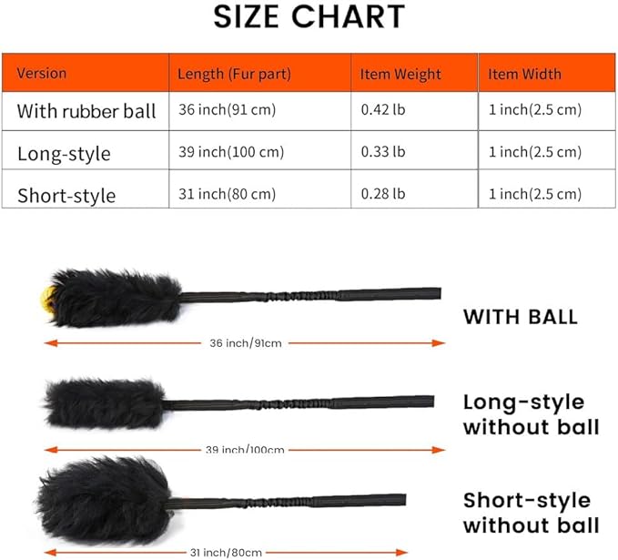 HOWGO Dog Rope Toy,Dog Bungee Chaser Toy 100% Sheepskin,Sheep Smell Tug Toy for All Breeds (Black, Short Without Ball)