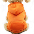 Jecikelon Winter Dog Hoodie Sweatshirts with Pockets Warm Dog Clothes for Small Dogs Chihuahua Coat Clothing Puppy Cat Custume (Orange, XX-Small)