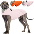 Dog Coat with Harness Built in -Pink,XL- Fleece Lined Dog Snow Jacket Snowsuit，Adjustable Reflective Winter Warm Cold Weather Coat