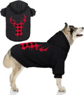 Dog Hoodie Sweater for Dogs Pet Clothes Buffalo Plaid Dog Hooded Sweatshirt Warm and Soft Breathable Cozy(Reindeer&XL)