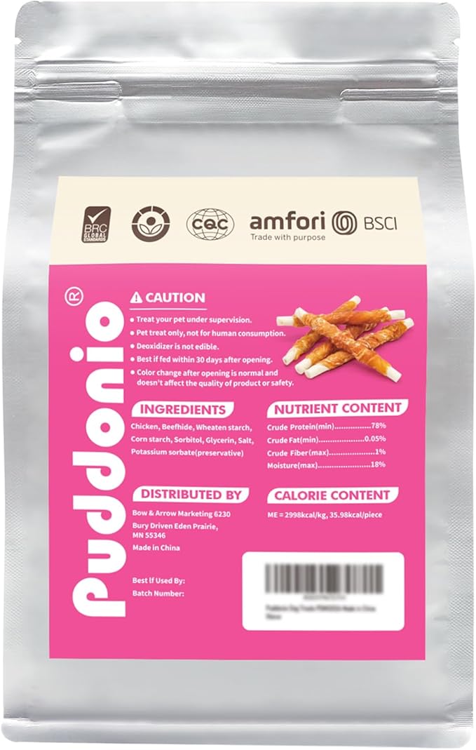 Dog Treats, 5 Inch Chicken Wrapped Rawhide Sticks for Dogs, Teeth Cleaning Dog Chew Snacks for Puppy and Small Dogs, 8.8oz