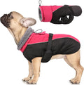 IDOMIK Dog Winter Coat, Reflective Waterproof Dog Jacket for Cold Weather, Warm Pet Coats for Small Medium Large Dogs, High Collar Doggy Fleece Snow Jacket, Winter Vest with Adjustable Buckle,S