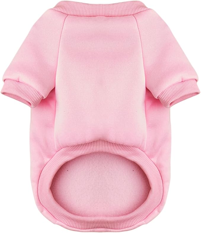Puppy Sweater for Small Dogs Clothes Warm Winter Cat Clothe Pet Sweatshirt Knitwear Doggie Kitten Clothing, Pink, X-Large