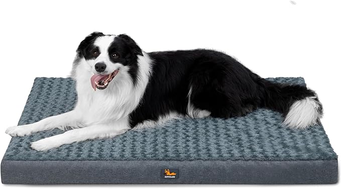 Dog Bed for XXXL Dogs up to 150 lbs with Orthopedic Foam Waterproof Cover Removable and Washable Cover Fluffy Dog Crate Bed with Non-Slip Bottom