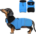 Dog Coat, Small Dog Jacket, Windproof Dogs Puffer Jacket, Fleece Lined Warm Dogs Winter Coat with Harness Hole (Blue S)