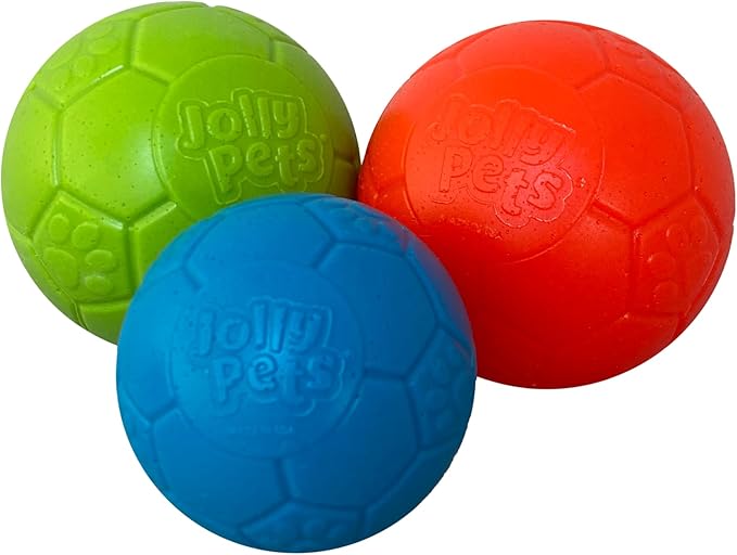 Jolly Pets Mini Jolly Soccer Ball; Floating-Bouncing Dog Toy; 3" Orange (Pack of 2)