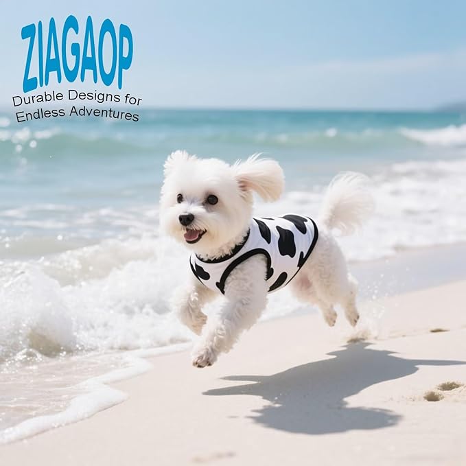 Adorable Cow Print Dog Shirts – Lightweight, Cozy Outfit for Small to Medium Dogs, Soft & Snuggly Pet Wear for Everyday Comfort and Cuteness.Back & 4XL
