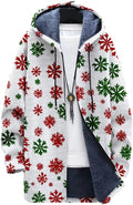 Oversized Full Zip Hoodie for Men Sherpa Fleece Lined Jacket with Hood Soft Warm Winter Coat with Pockets