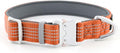 Plutus Pet Reflective Dog Collar with Aviation Aluminum Buckle, Neoprene Padded for Comfort, Lightweight, Heavy Duty Nylon Collar for Puppy Small Medium Large Dogs (Orange, S)