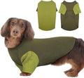 2 Pack Dog Shirt for Medium Dogs - Soft Breathable Summer Cool Tee, Lightweight Comfortable Clothes for Sensitive Skin, Jack Russell, Shihtzu, Indoor Lounging, Walking, Park Play, Green
