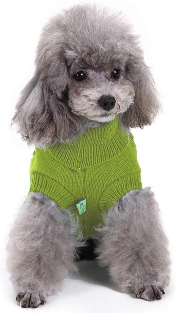 Dog Sweater for Small, Medium, Large Dogs - Warm Winter Classic Turtleneck Pet Clothes - Cute Christmas Coat for Puppies, Cats, Girls, Boys
