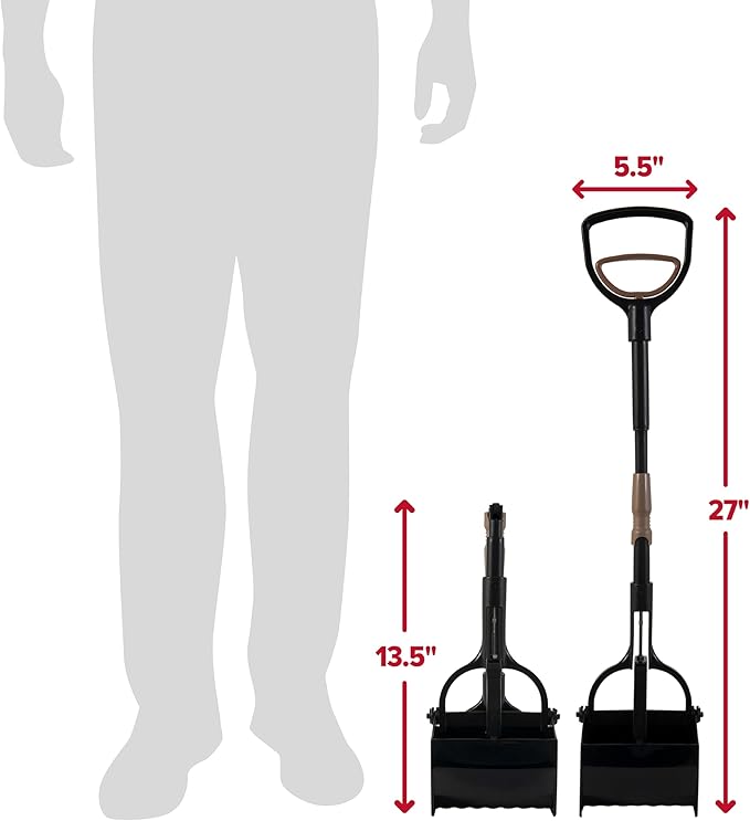 Arm & Hammer Pooper Scooper Claw Scoop Dog Poop Scooper for Yard Pet Waste Management System