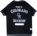 MLB Colorado Rockies Dog T-Shirt, Small. - Licensed Shirt for Pets Team Colored with Team Logos. - Premium Stretchable Materials for The Comfort of Your Dog & cat.