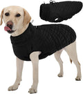 Kuoser XL Insulated Dog Vest | Big Breed Jacket for Huskies & Shepherds | Reinforced Seams Withstand Snow Play, Breathable, Black XL