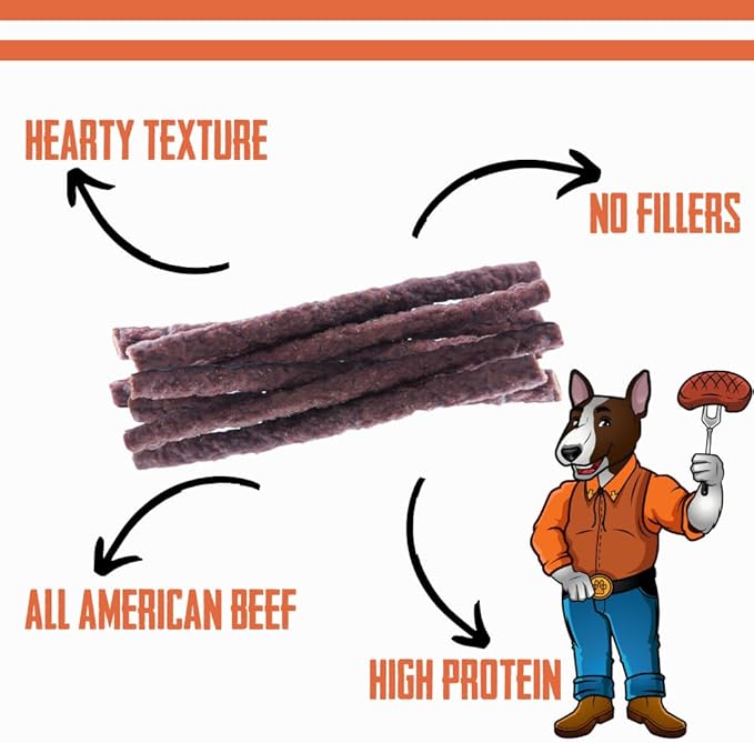 Bully Boy's Famous Beef Sticks Dog Treats | Free from Wheat, Corn, Soy, or Gluten | USA Sourced Ingredients | with Smokehouse Beef | Made in Utah | 7 oz - 1 Pack