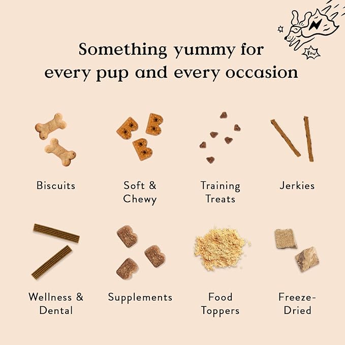 Bocce's Bakery Oven Baked Mud Pie Oh My Treats for Dogs, Wheat-Free Everyday Dog Treats, Made with Real Ingredients, Baked in The USA, All-Natural Soft & Chewy Cookies, PB, Carob & Vanilla, 6 oz