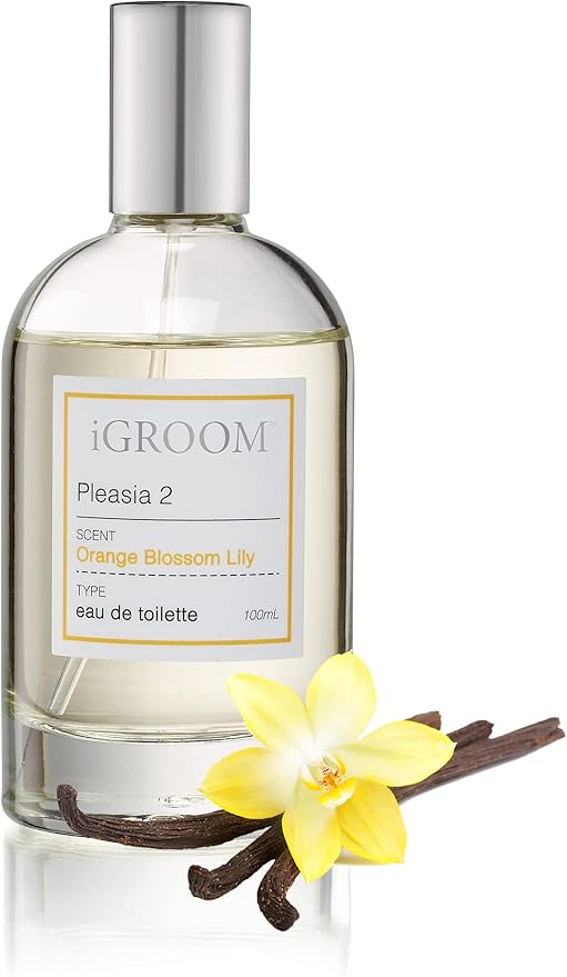 iGroom Pet Perfume Pleasia 2, Luxury Pet Beauty Care, Orange Blossom Scent, Long Lasting, 100ml