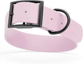 Dogline Biothane Waterproof Dog Collar Strong Coated Nylon Webbing with Black Hardware Odor- Proof for Easy Care Easy to Clean High Performance Fits Small Medium or Large Dogs, Pastel Purple