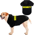 EXPAWLORER Security Dog Hoodie Puppy Sweater - Dog Sweatshirt Soft Fleece Lined Pet Clothes, Cold Weather Hooded Jacket Coat Keep Warm for Small Medium Large Dogs, Large