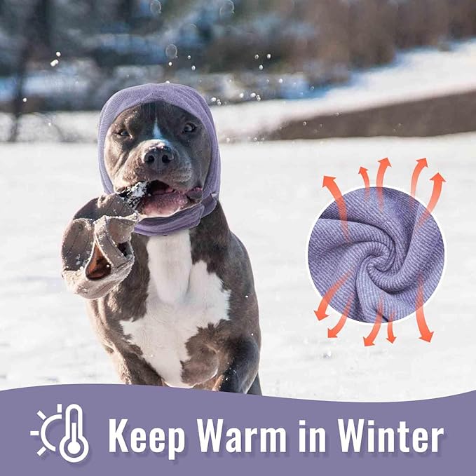 IDOMIK Dog Calming Hoodie No Shake Ear Wraps for Dogs, Quiet Head Covers for Noise Reduction & Anxiety Relief, Dog Ear Covers Muffs Head Wraps for Bath Hematoma Grooming Firework Force Drying