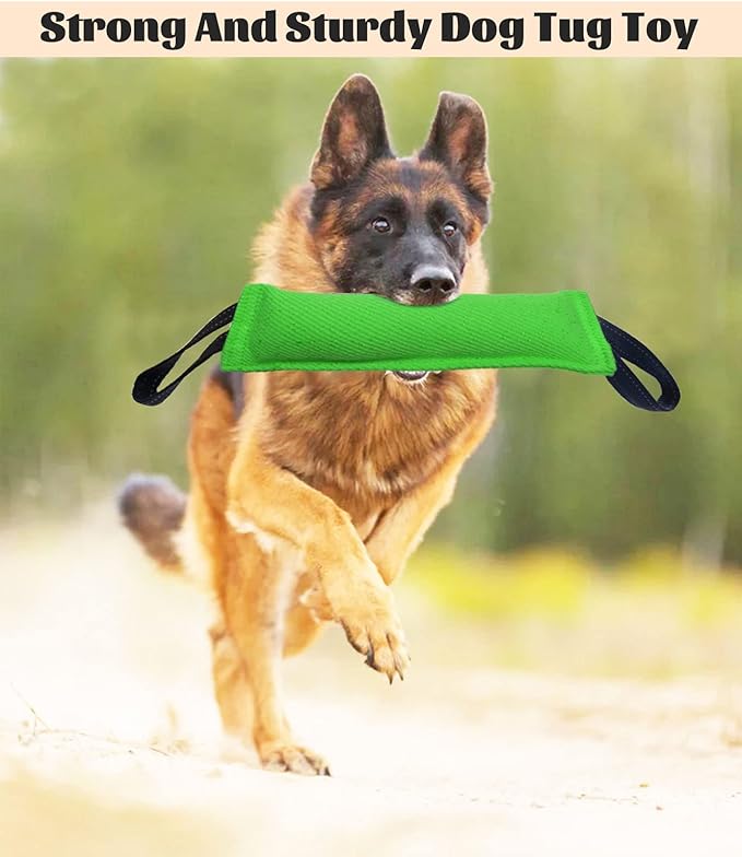 Clysrou Dog Tug Toy Tough Jute Bite Pillow Lasting Training Equipment Puppy to Large Dogs Interactive