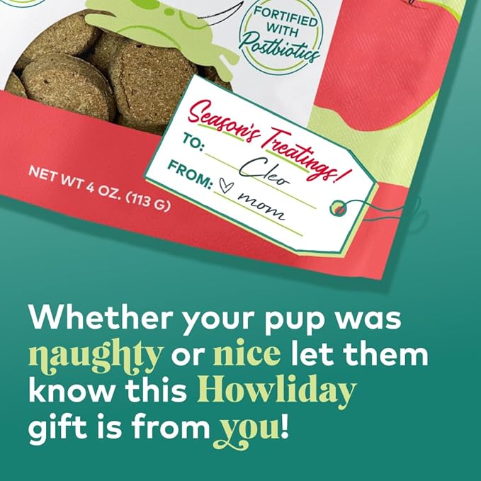 Honest to Goodness Plant Snacks Limited Edition Holiday Apple Spice Recipe Dog Treats, 4oz