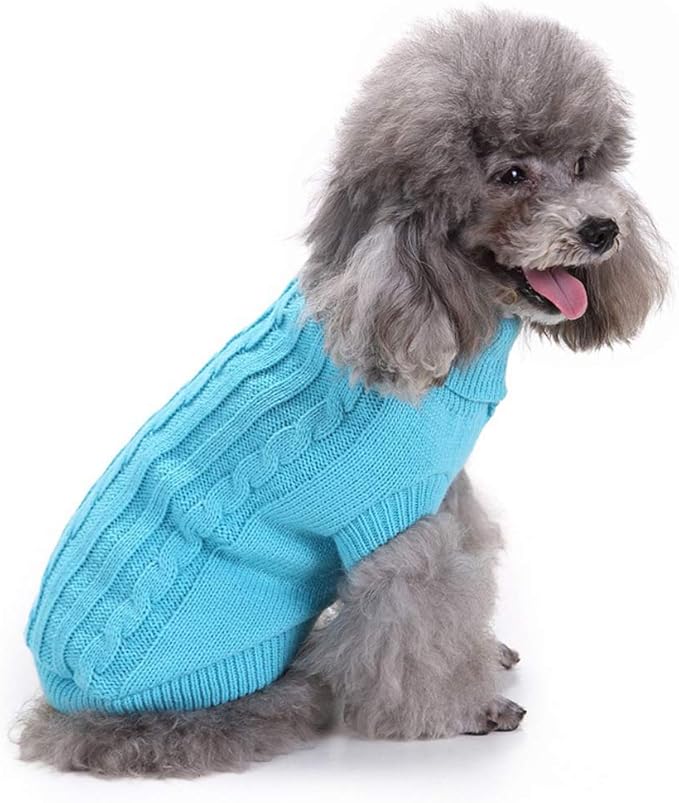 Dog Sweater, Warm Dog Sweaters for Small Dogs Medium Large Dogs, Cute Winter Classic Turtleneck Pet Sweater Cat Sweater Dog Clothes Coat Dog Christmas Sweaters for Girls Boys Dog Puppy Cat