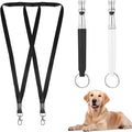 2 Pack Dog Whistle to Stop Barking Neighbors Dog, Professional Adjustable Ultrasonic Silent Dog Whistle for Dog Training Whistle for Recall or Scare Dogs Away with Lanyard (Black & White)