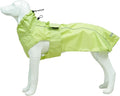 Waterproof Dog Raincoat with Reflective Strip, Adjustable Breathable Rain Coat Jacket with Leash Hole for Dogs (Light Green, Medium)