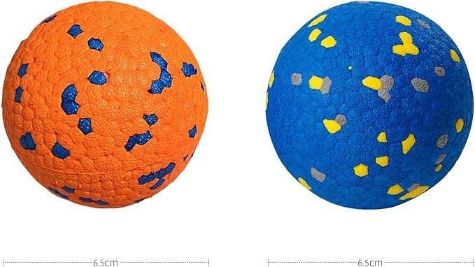 2Pcs Dog Balls Toys for Dog Aggressive Chewers, Interactive Pet Toys, Tennis Balls for Large Medium Small Puppy for Training Fetching Throwing Catching Interactive Play, Swimming, Water Floats Toys