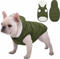 Fleece Hoodie, Windproof Waterproof Coat, Winter Warm Jacket, Cold Weather Pet Apparel Clothes Vest for Small Medium Large Dogs (XS, Green)