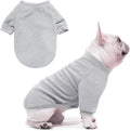 Idepet Dog Fleece Sweater, Small Dogs & Cats Shirt Pullover Sweatshirt, Soft, Warm Winter Shirt, Classic Cat Apparel, Large, Grey