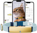 Health Tracker for Cats - Smart Cat Collar with Safety Breakaway Buckle for Indoor Cats, Wellness Alerts, Real-time Monitoring (Ice Blue, XXL)