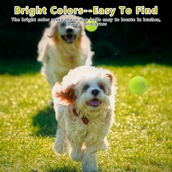 Magicorange Small Tennis Balls, 60 Pack 2 inch Tennis Balls for Dogs, Colorful Easy Catching Pet Dog Playing Ball (Yellow)