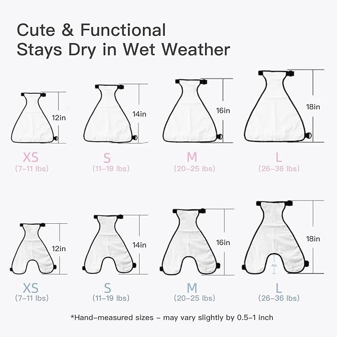 Waterproof Belly Shield for Corgis & Dachshunds – Adjustable underbelly Protector. Male/Female Designs. Stays Dry in rain, mud & Grass. Ideal for Sensitive Skin (Yellow - Male, L)