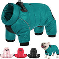 AOFITEE Dog Coat, Waterproof Dogs Jacket for Winter, Warm Fullbody Small Dog Snowsuit, Winter Coat for Small Dogs, Zip Up Pet Puffer Jacket Fleece Vest, Outdoor Reflective Pet Snow Jackets, XXL