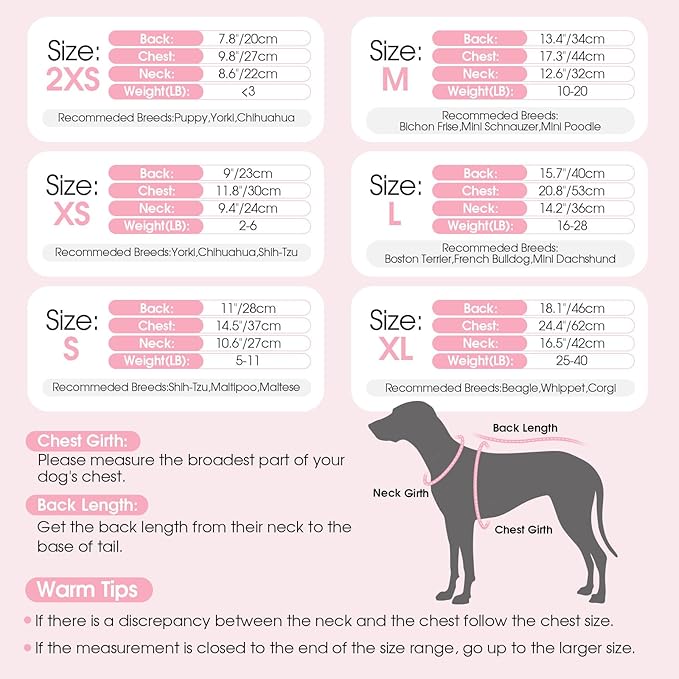 Dog Sweater Dress Plaid Knitwear for Small Medium Dogs Warm Puppy Pet Turtleneck Stretch Pullover Cute Fall Winter Vest Clothes with Leash Hole for Christmas (Pink, XL)