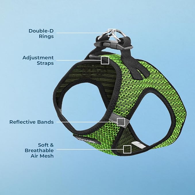 Best Pet Supplies Voyager Step-in Air Harness - All Weather Mesh, Reflective, No Pull Harness for Dogs, Cats - Secure with Hook & Loop Fastener, Buckle, Double D-Rings - Tone, XS