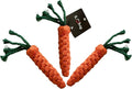 Durable Dog Chew Toys – 3 Carrot Dog Toy and Rope Chew Toys, Interactive Carrot Toy for Teething, Small and Medium Breeds, Tough Chew Toy for Training and Dental Health.