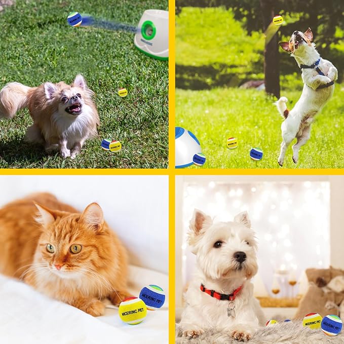 X-Small Dog Tennis Balls Dog Toys Ball 1.5" Pack of 12, Fit Ball Launchers,Christmas Dog Toys,Christmas Dog Gifts