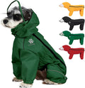 PINA Dog Raincoat - Waterproof Dog Jacket with Hood and Reflective Strap, Lightweight Poncho for Wet Weather, Full Wrap Design for Full Protection