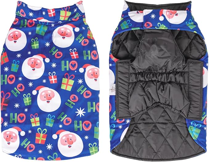 CuteBone Winter Dog Coat - Waterproof Windproof Jacket, Reversible Vest, Thick Adjustable Coats for Small to Large Dogs - Soft Winter Coats with Leash Hole