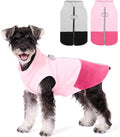 KOOLTAIL Dog Fleece Vest Sweater, Zip Up Step-in Pullover Warm Puppy Jacket with Dual Leash D-Ring for Small Medium Dogs, Cozy Soft Pet Winter Cold Weather Coats Fall Clothes Hoodie Boy Girl, Pink S