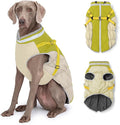 Dog Winter Coat with Harness, Dog Jacket, Pet Clothes with Zipper on Back, Waterproof Windproof Warm Vest, Reflective Cold Weather Coats, for Small Medium Large Dogs, Thick, Green, 2XL