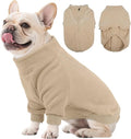 BRKURLEG Dog Sweater, Turtleneck Thick Dogs Sweatshirts Fleece Sweater, Dog Winter Coat for Small Medium Large Dogs, Pet Warm Sweaters with Zipper, Pullover Jacket with Sleeve (Light Coffee, M)