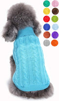 Dog Sweater for Small, Medium, Large Dogs - Warm Winter Classic Turtleneck Pet Clothes Coat for Girls Boys Puppy Cat - Cute Christmas Sweater